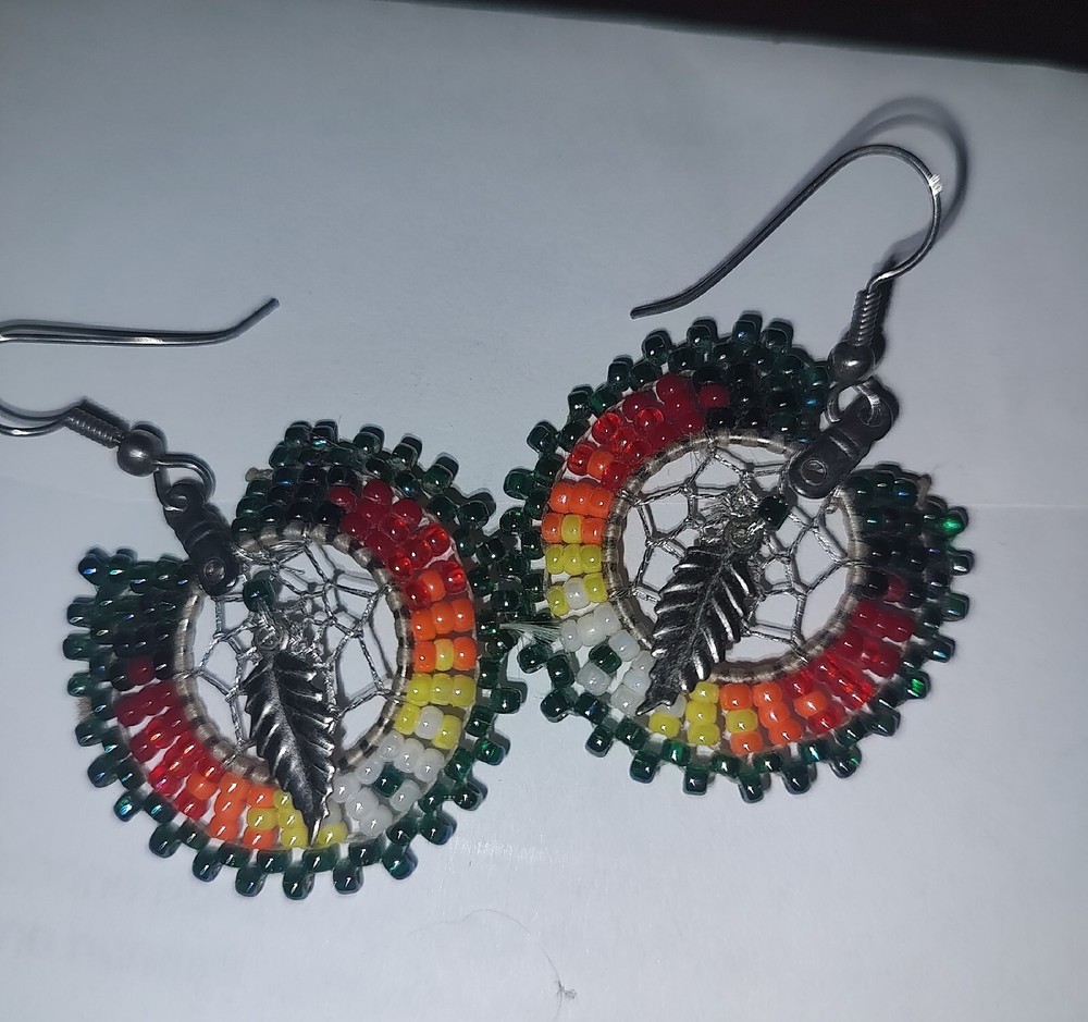 Beaded Dream Catcher Earrings Beautiful