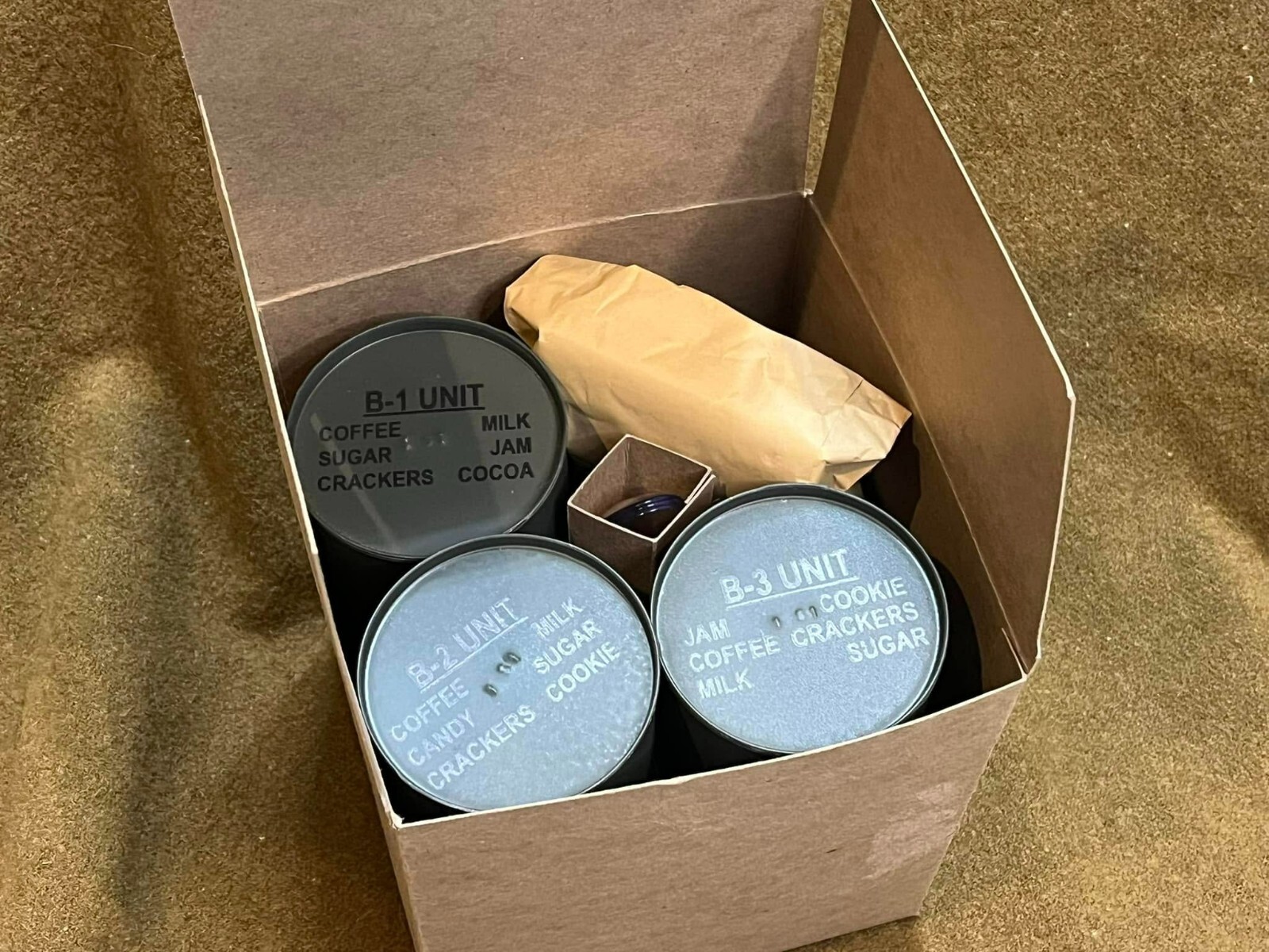 US Korean War Ration, Combat, Individual - Fully Edible Reproduction Ration