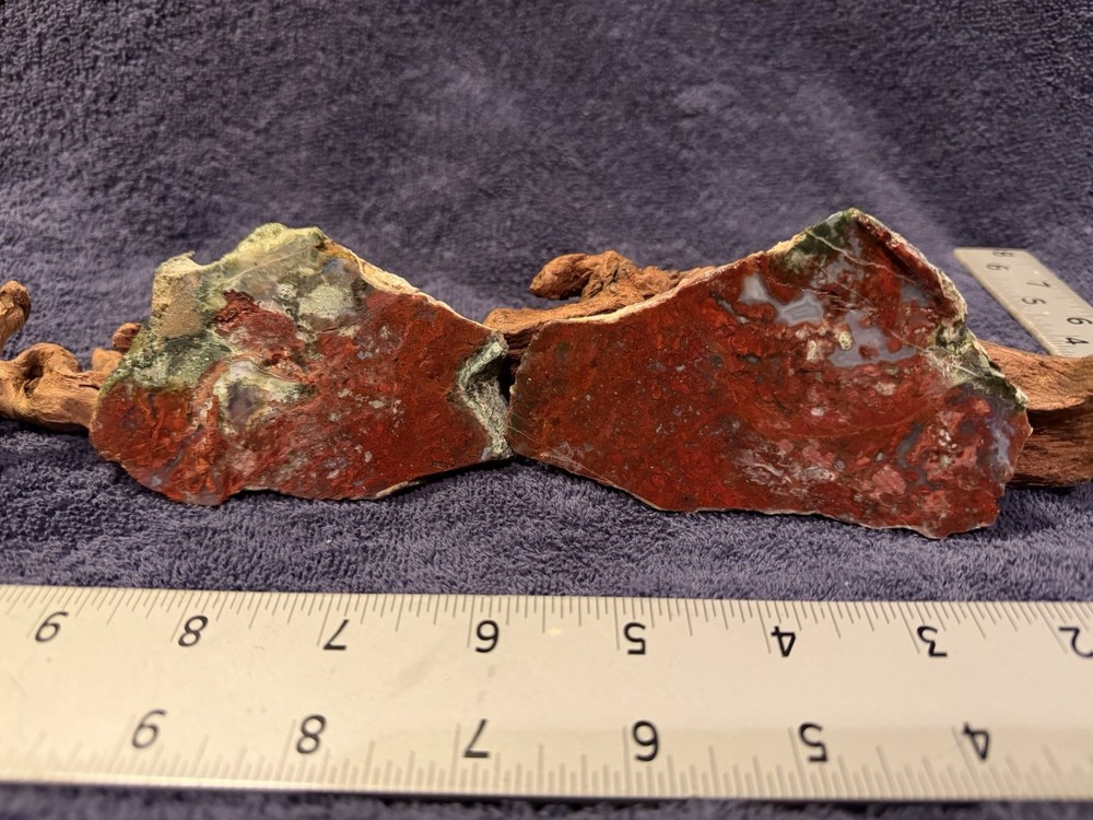 Red Lightning Agate Slab set, Lot#20