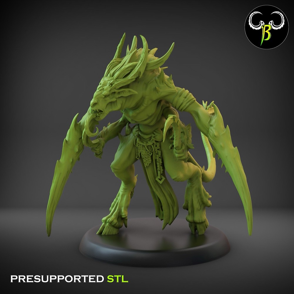 7 Herd Mutants, Fallen Beasts, 3D Printed ClayBeastCreation