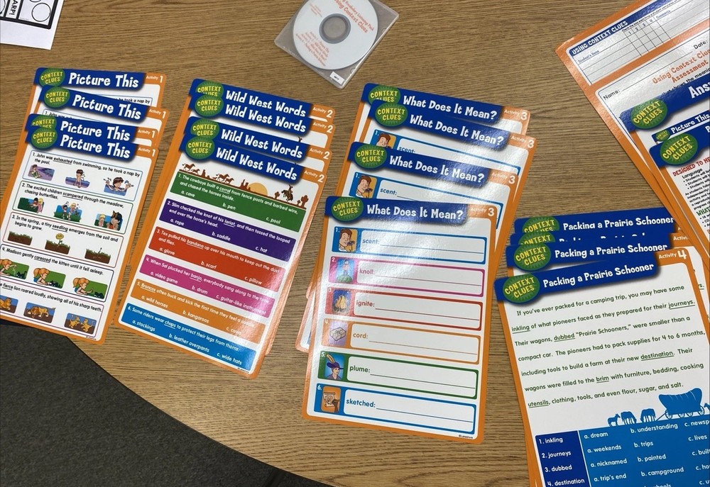 NEWLakeshore CONTEXT CUES Pack with SS CD/Write & Wipe Cards Speech Pathology/Ed