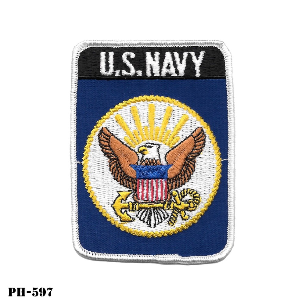 "U.S. NAVY" Veteran Patch ~ Eagle & Anchor ~ USN ~ New