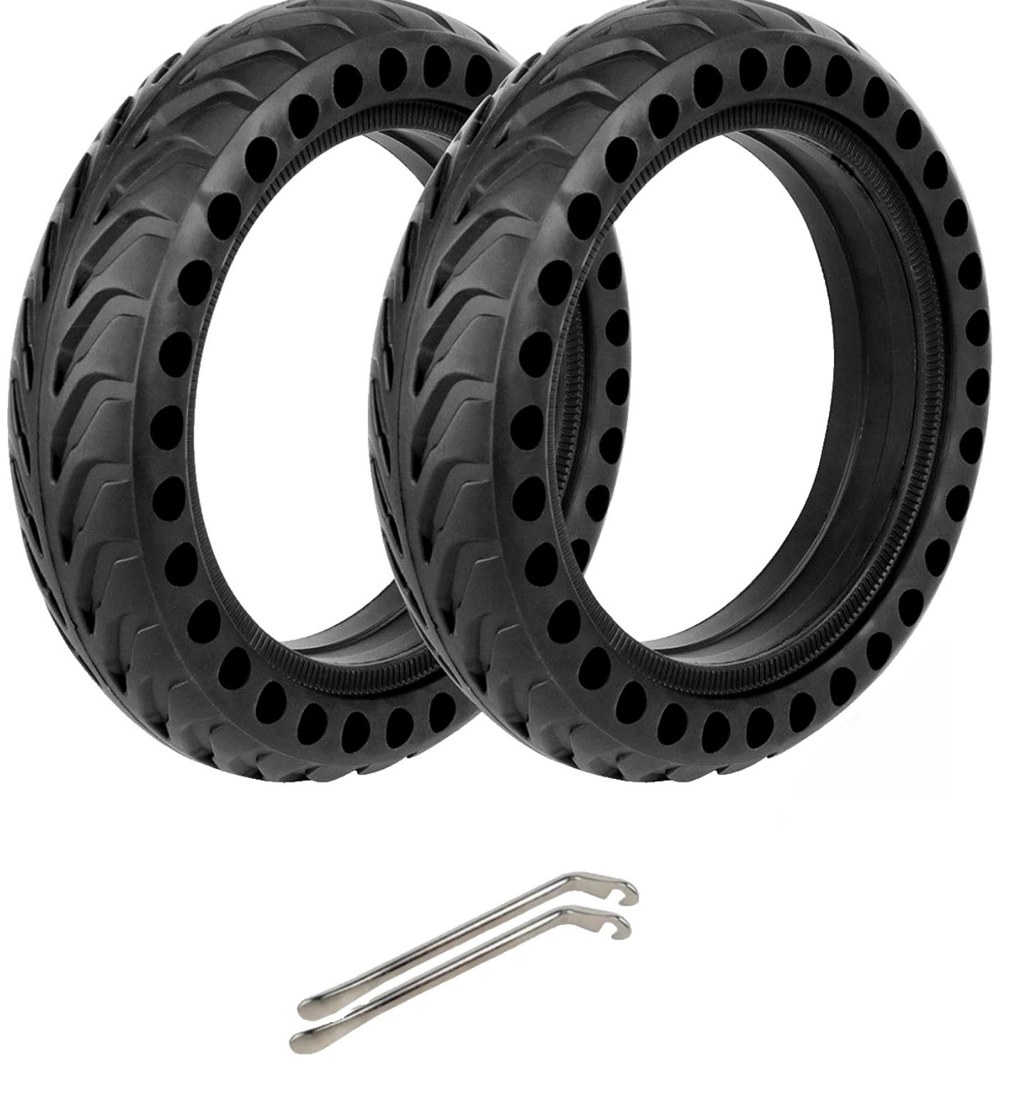 2-Pack 8.5" Solid Tires for Electric Scooter with 2 Tools