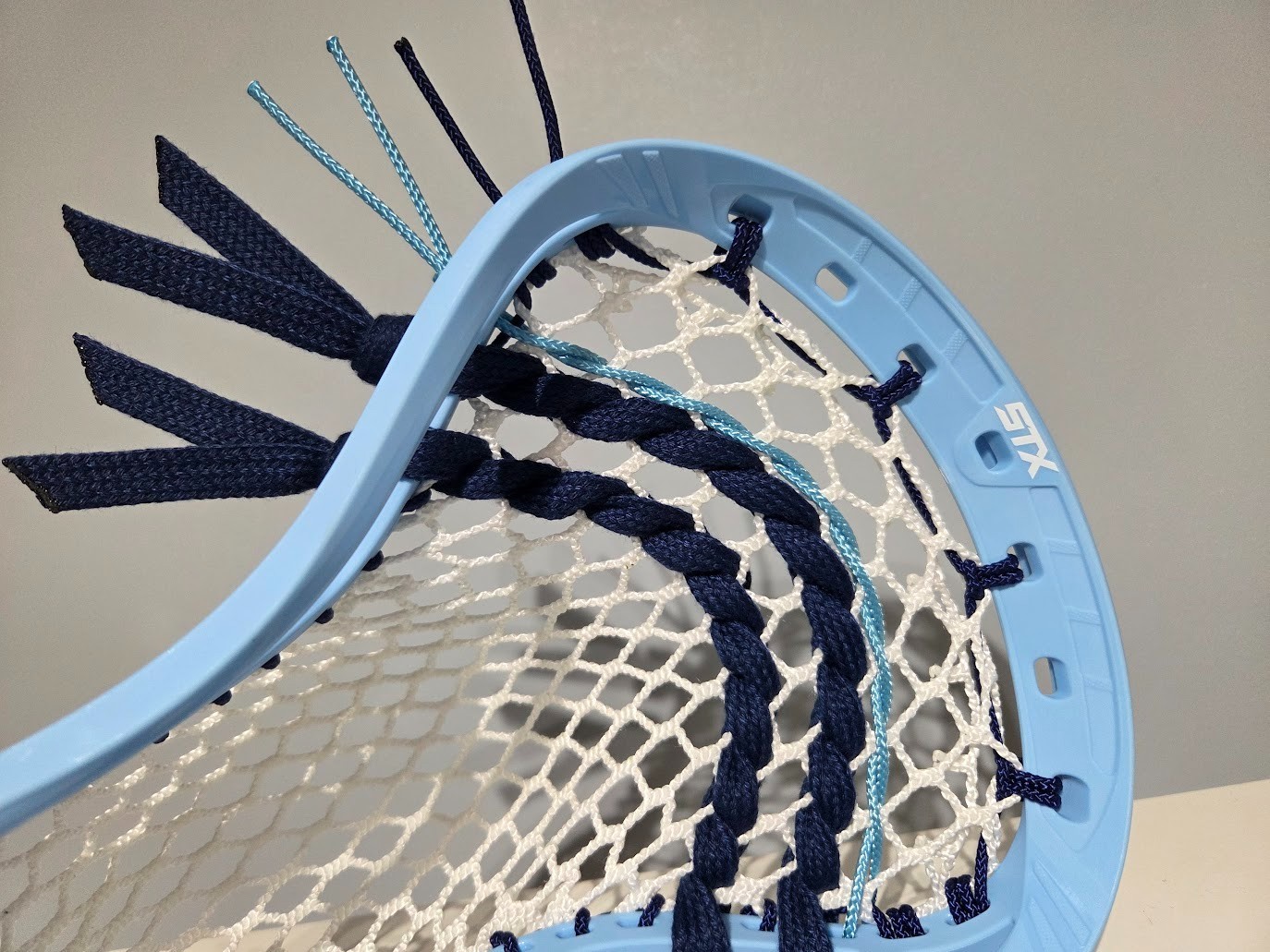 NEW Custom Stringing STX STALLION 1K Navy Blue Lacrosse LAX Head UNC Tar Heels