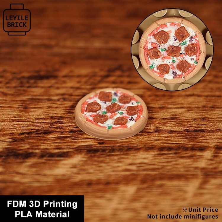 Custom Pizza Food Accessories for Minifigures -Pick Style! Leyile