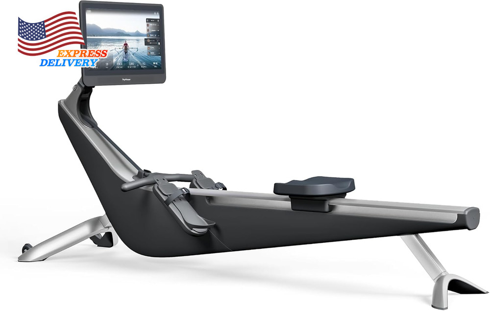 Origin Rowing Machine with Immersive 22" HD Rotating Screen Stows Upright