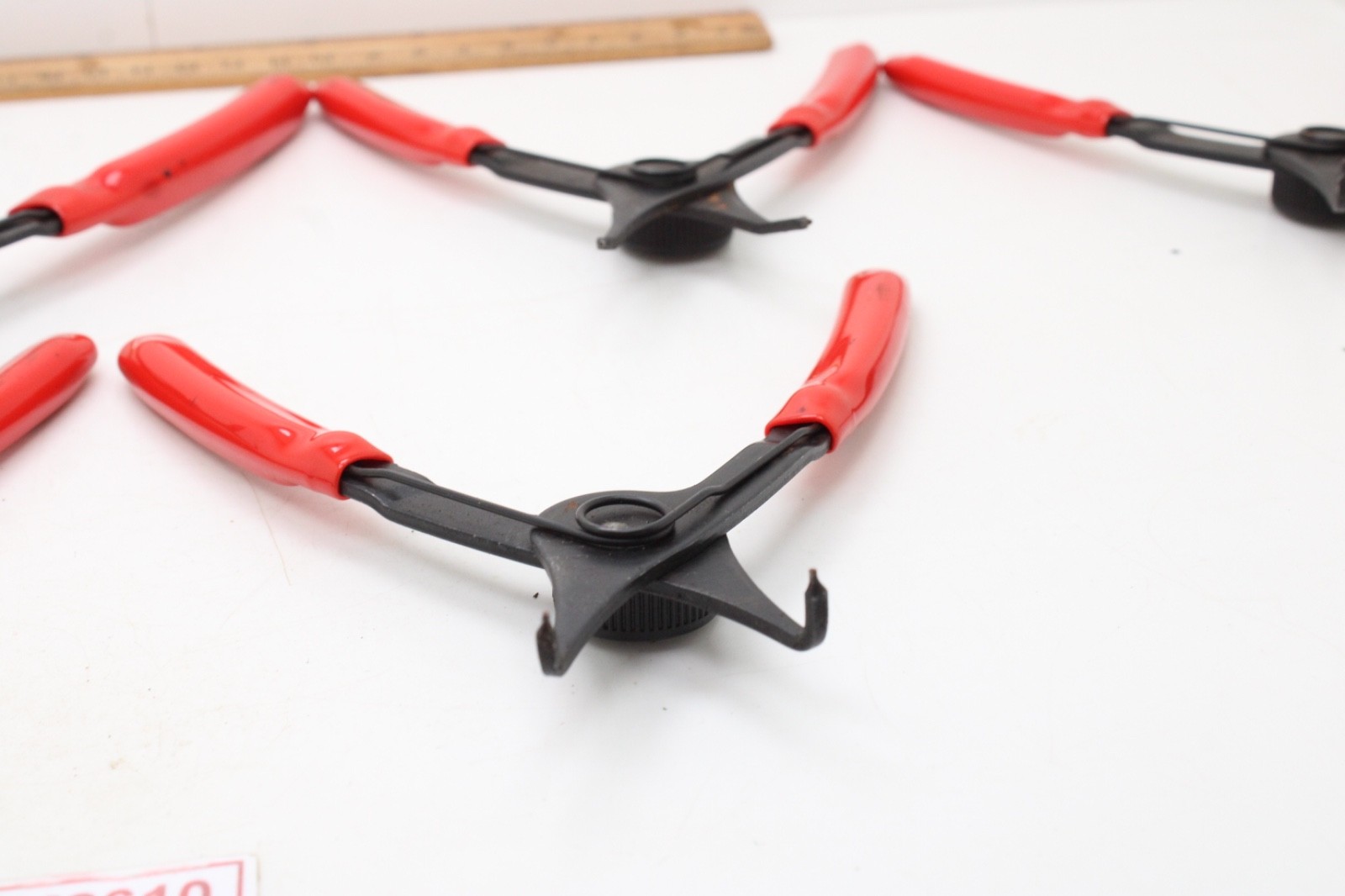 Snap On PRH406 6 Piece Red Rubber Handle Snap Ring Pliers Set USA