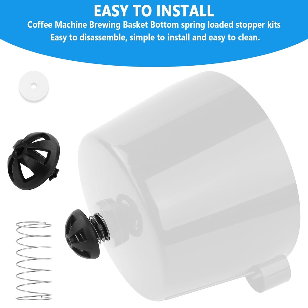Coffee Machine Brewing Basket Bottom spring loaded stopper kits Fits for...