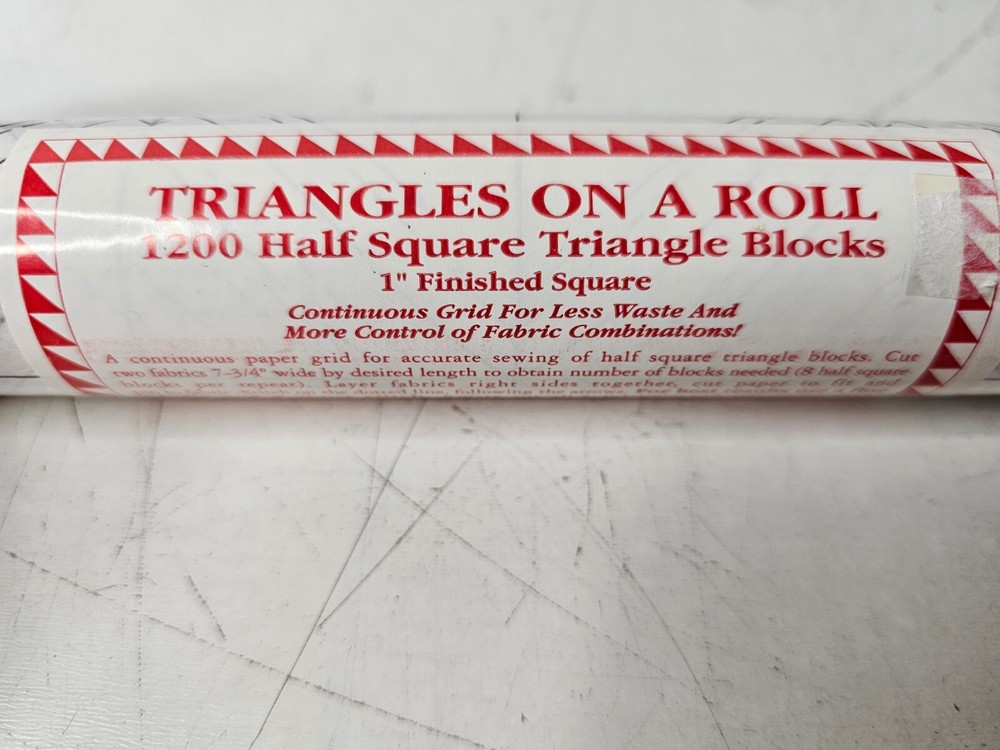 NEW Triangles On A Roll - 1” Finished Square - 1200 Half Square Triangle Blocks