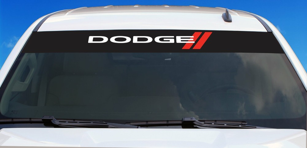 Chroma Graphics Dodge Red Stripes Sunscreen Decal