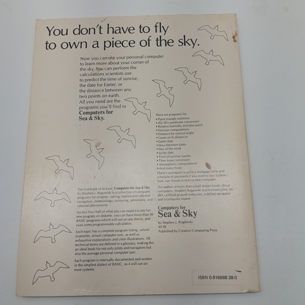 Computers For Sea And Sky Stephen J. Rogowski 1982