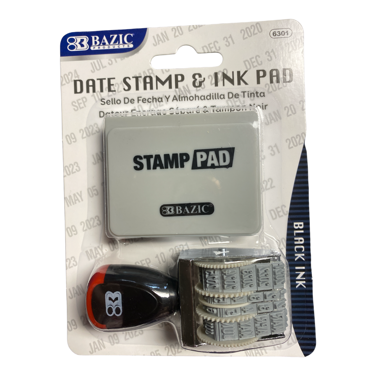 Date stamp & Ink pad black Ink Extreme quality for long lasting performance 2031