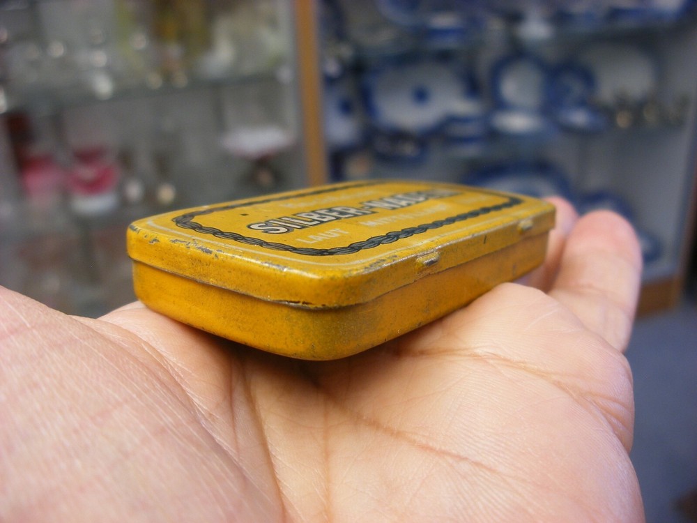 Phonograph Victrola Gramophone - Needle Tin - Hochfeine Silber - Empty