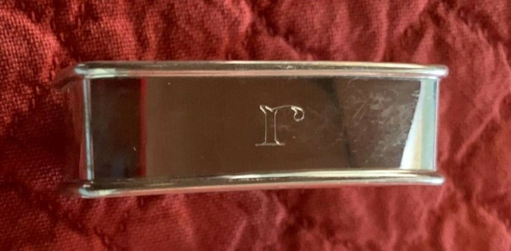 Saart SSMC sterling silver Napkin Ring lower case "R" initial