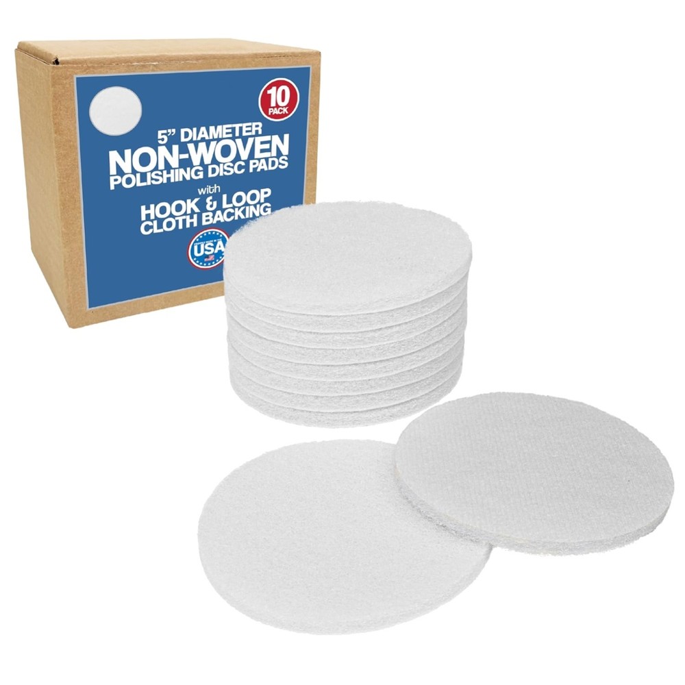 Hook & Loop Polishing Discs - Wood & Metal Buffing - 10 Pack