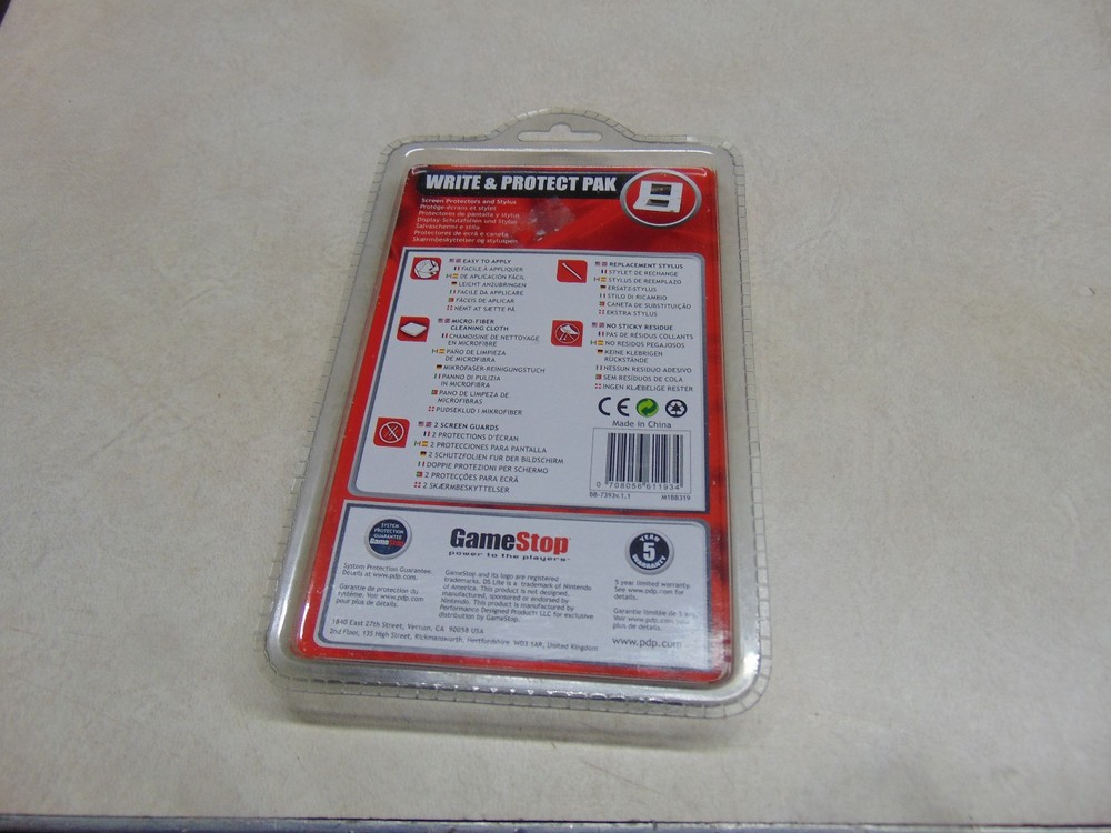 NEW Game Stop Write & Protect Pak for Nintendo DS Lite