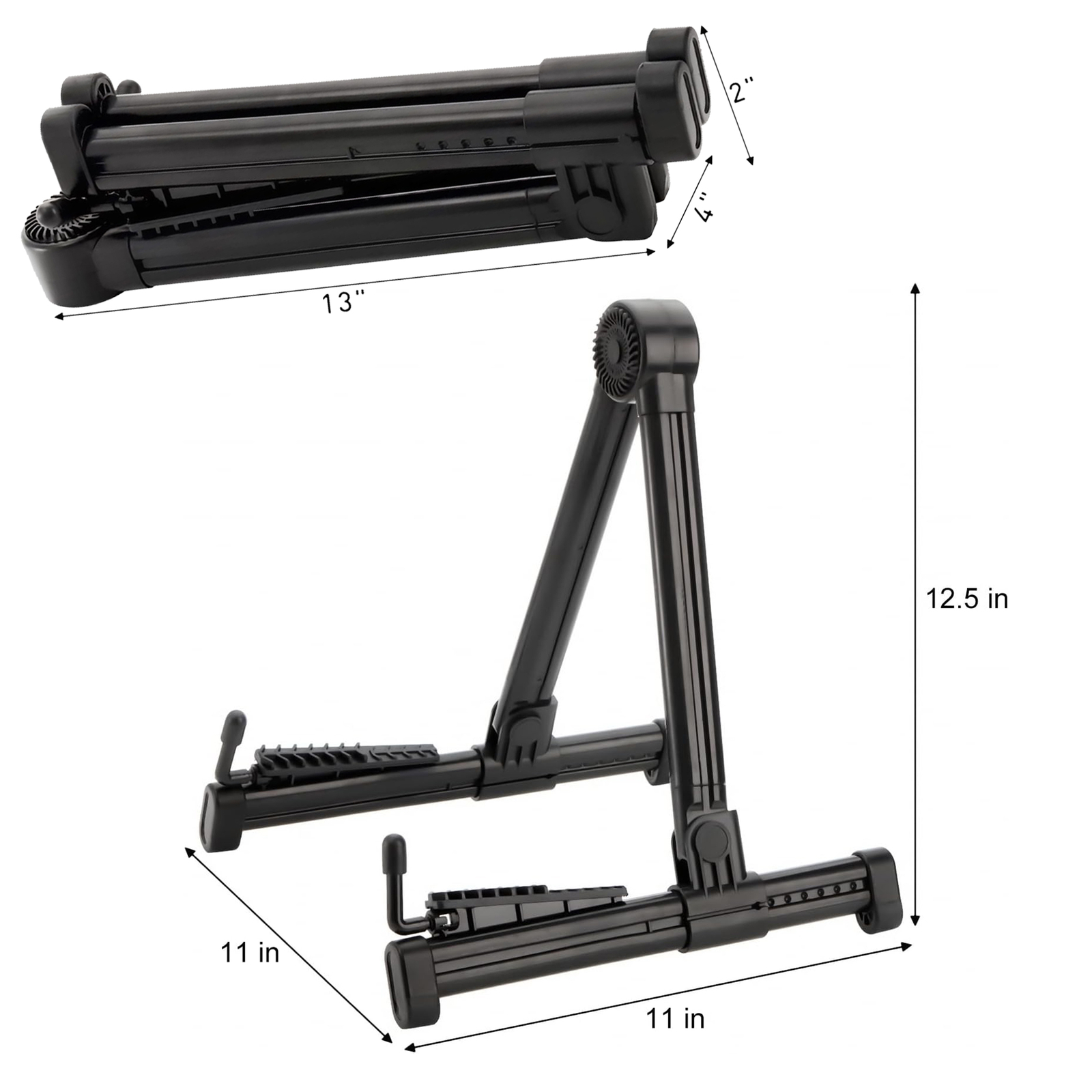 Guitar Stand Electric Bass Ukulele Folding A-Frame Foldable Portable Music Stand