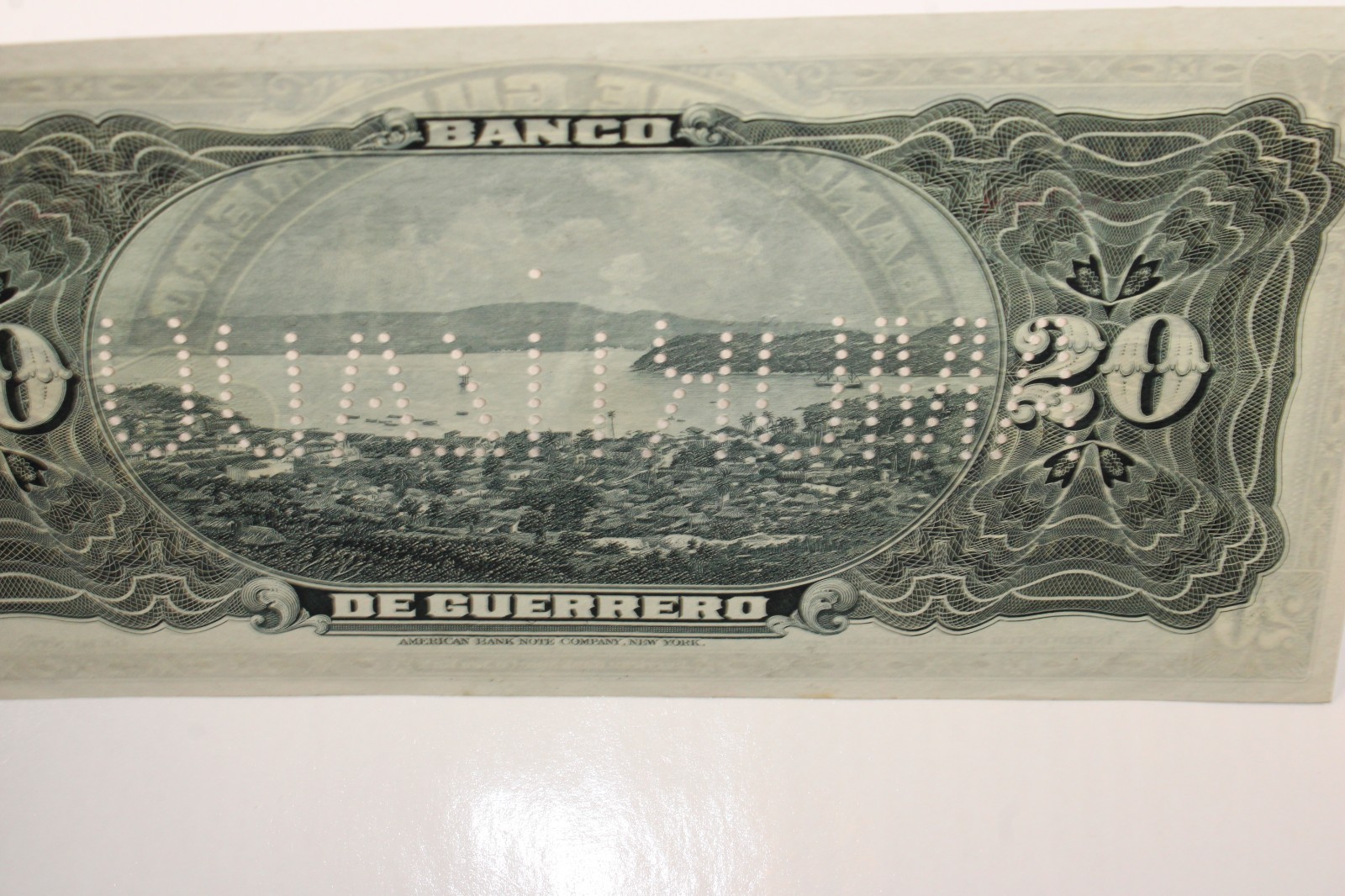 Mexican Revolution Banco de Guerrero 20 Pesos Banknote #0520