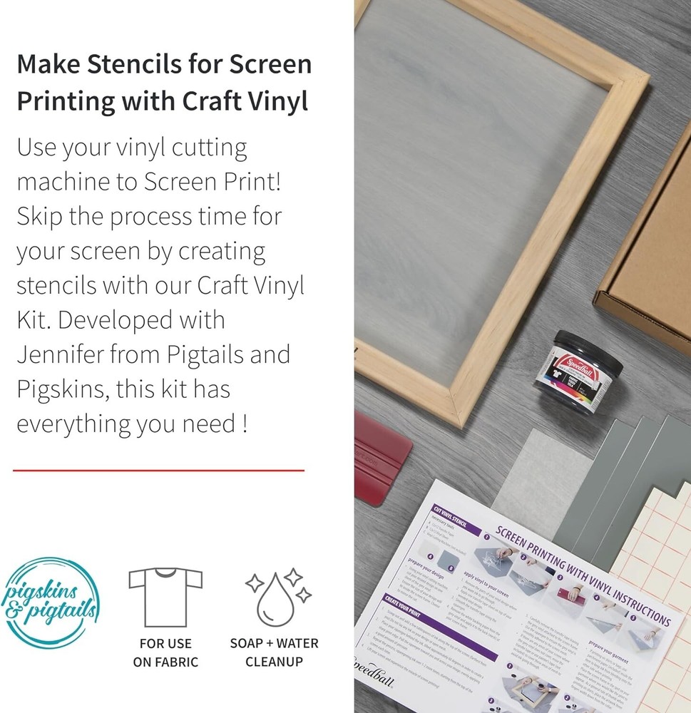 Speedball Beginner Screen Printing Craft Vinyl Kit