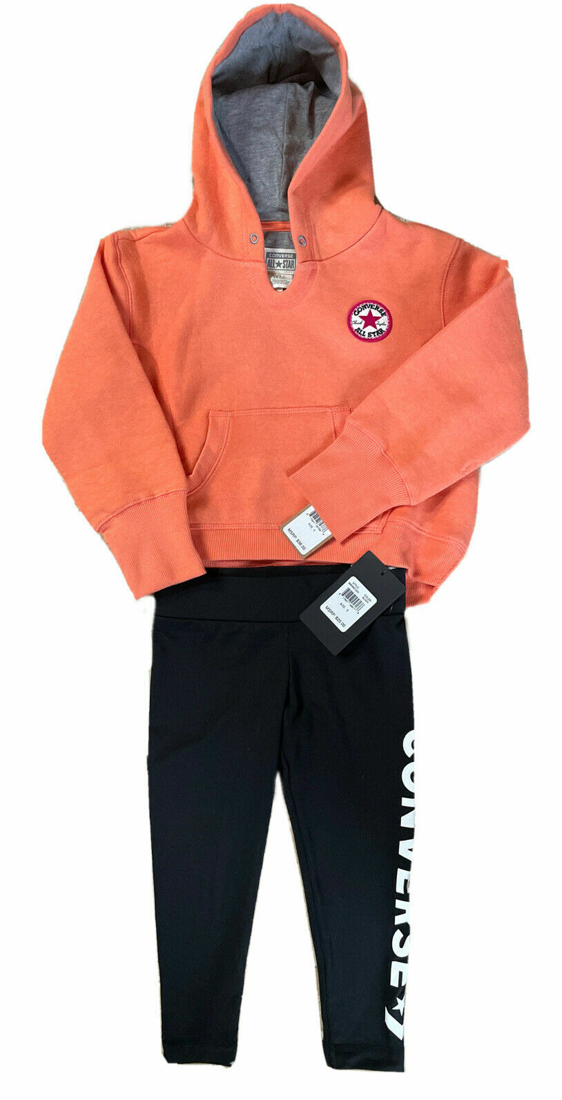 NWT CONVERSE Girls 2-3 PC Sets Hoodie & or T-shirt & Tights/Joggers; Szs 4-6X, S