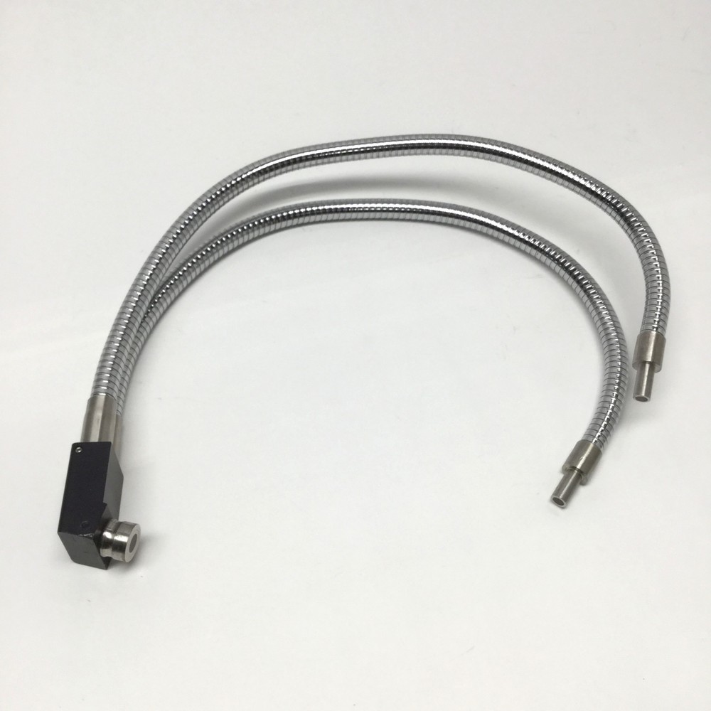 Dual Branch Fiber Optic Microscope Light Guide, Flex Gooseneck, 5/8" Input, 18"L