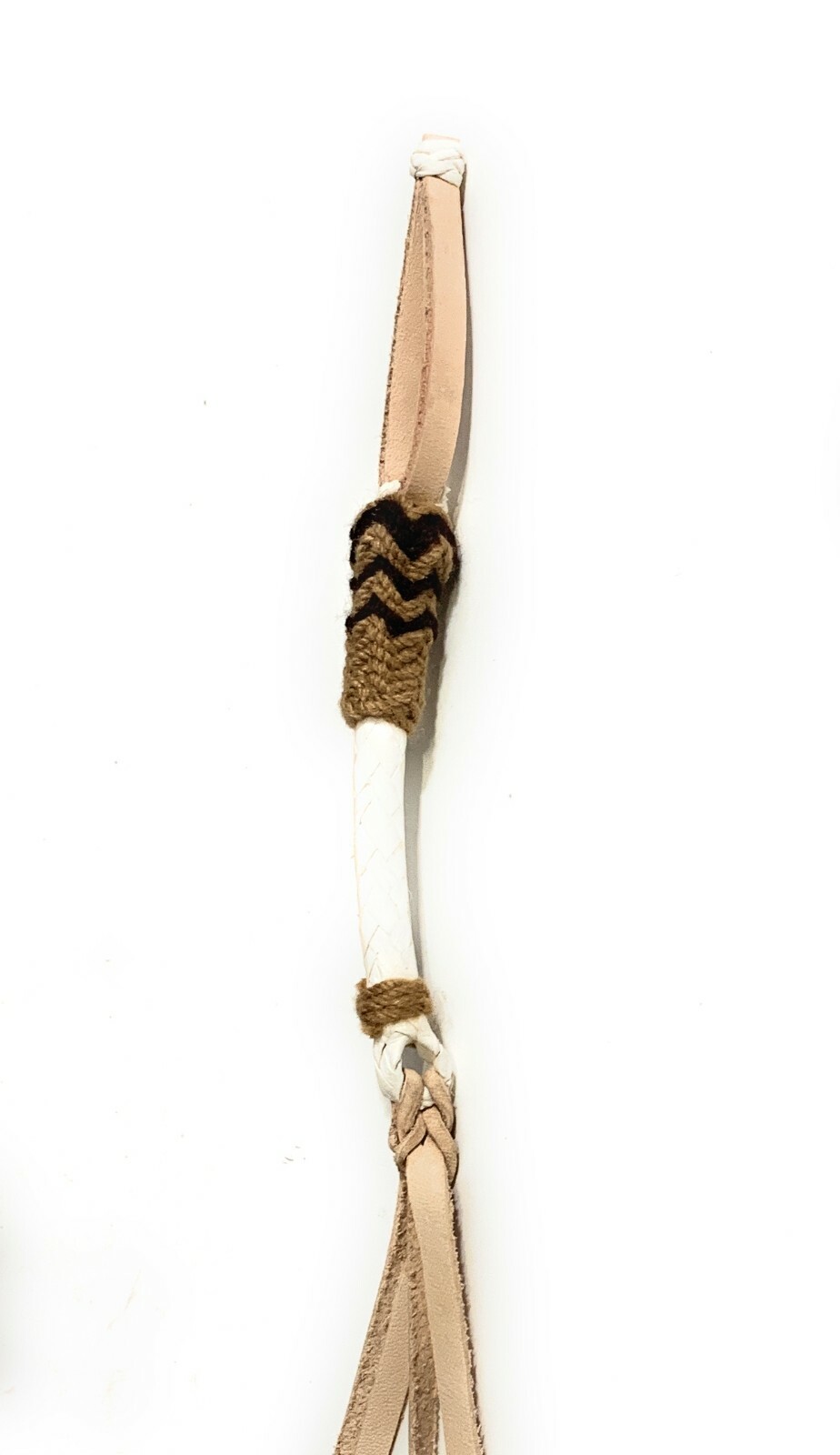 12" Keychain Style Horse Quirt, Cuarta Charra Estilo Llavero Cuartita de Cuero