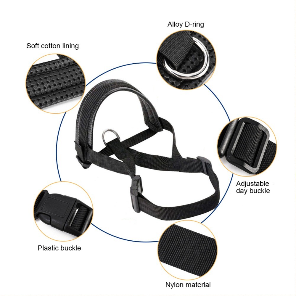 Adjustable Anti-biting Dog Muzzle Safe Collar Muzzle Pet Traction Halter Leash