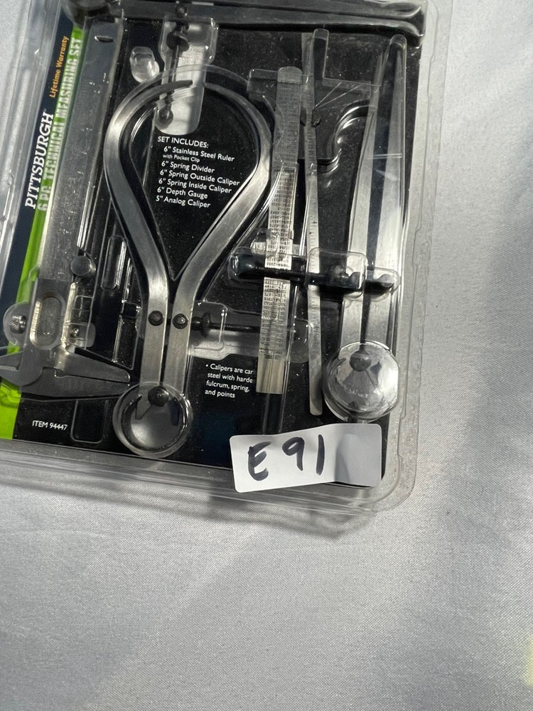 6pc Technical Measuring Set: Ruler, Divider, Calipers & Gauge Pittsburgh