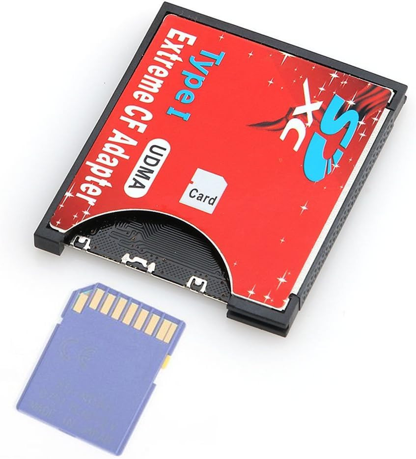 High Speed SDXC SDHC SD to CF Compact Flash Memory Card Reader Adapter Type I