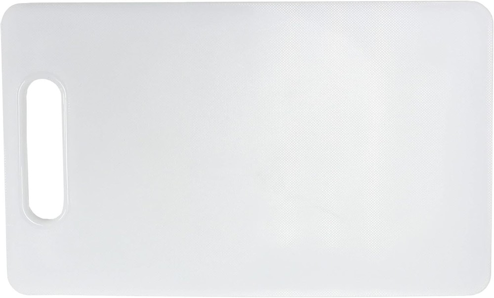 Basic Solid Plastic Cutting Board, 13 x 8 inch, White