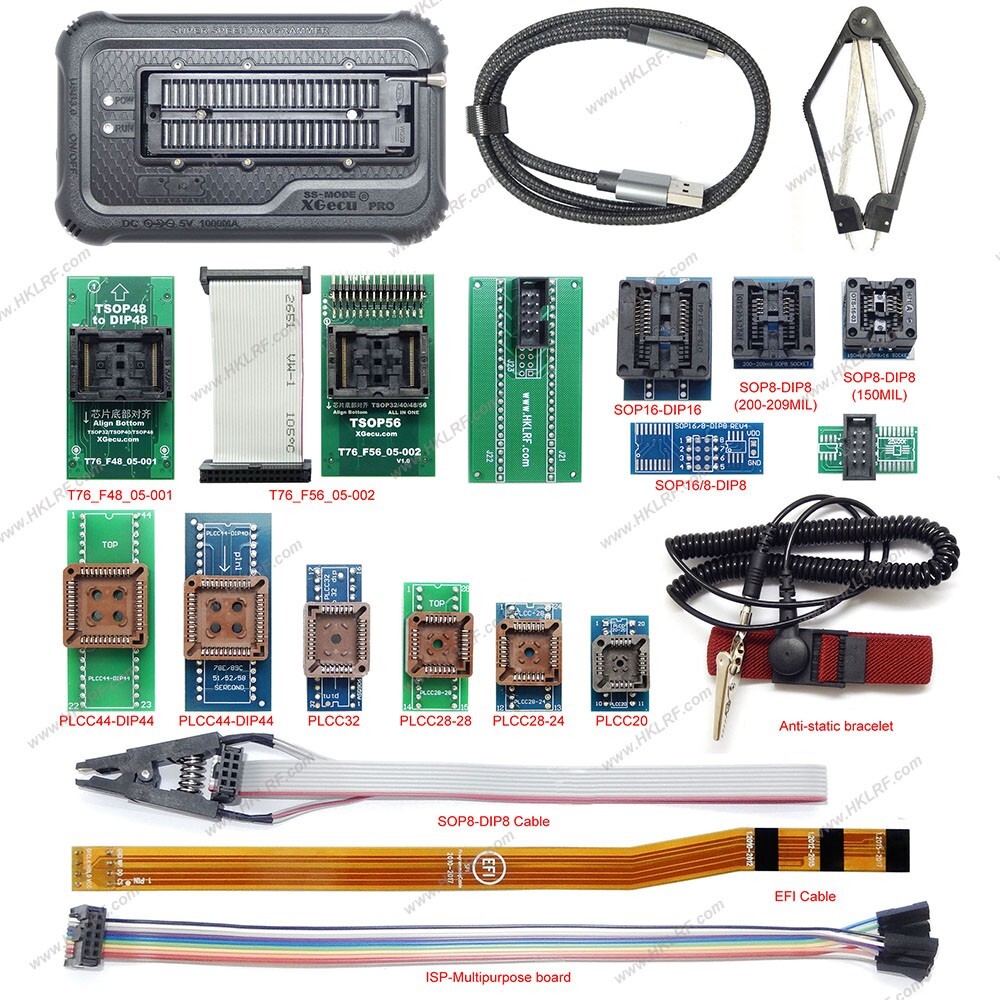 XGecu T76 Programmer +14adapter & SPI SAM EFI Ribbon Cable ROM Debug Connector