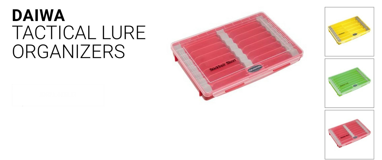 Daiwa Tactical Lure Organizer Tackle Storage Case / Containers - Choose Size