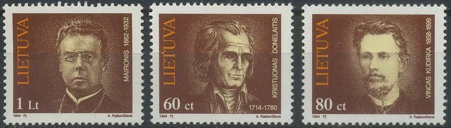 Lithuania 1994 Personalities, Writers MNH**