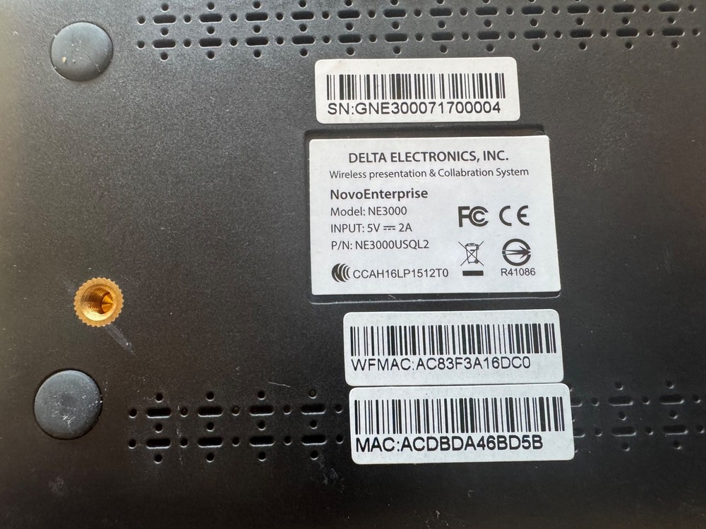 Vivitek NovoEnterprise Model NE3000 Wireless Presentation & Collaboration System