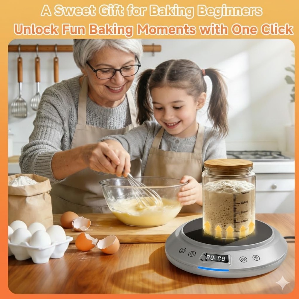 Sourdough Starter Warmer，2026 Upgrade Heating Plate, Bread Maker Machine Help...