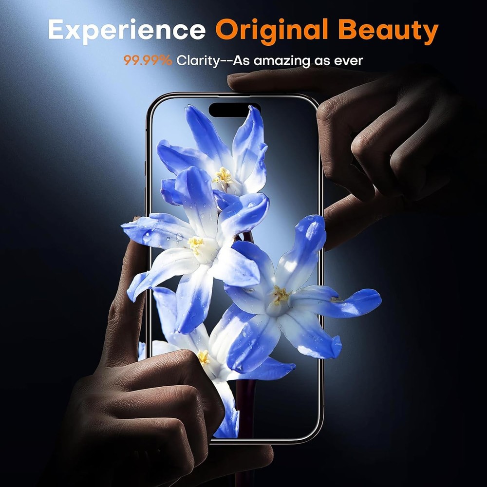 TOCOL for iPhone 16 Pro Max Screen Protector, 9H Hardness Military Clear
