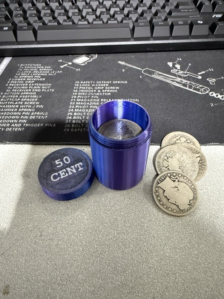 Coin Tubes Multiple Sizes and colors 10 pack