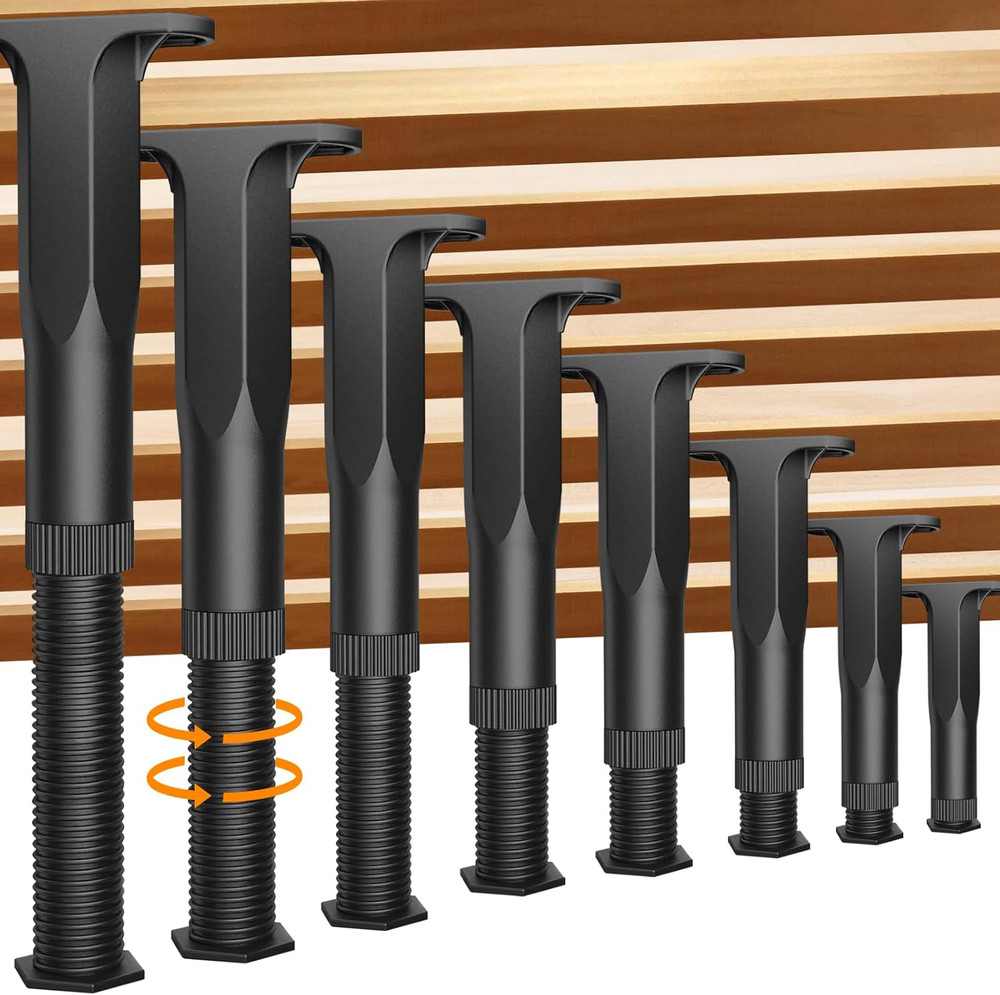 8PCS Adjustable Bed Support Legs Bed Frame Support Legs Adjustable Bed Legs for