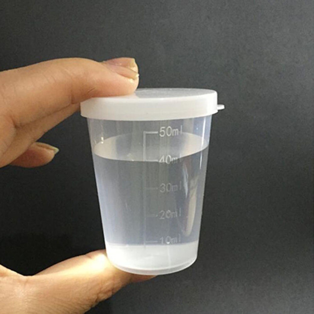 Measuring Cups Cup Transparent With White Lids Cap Container DIY Tools