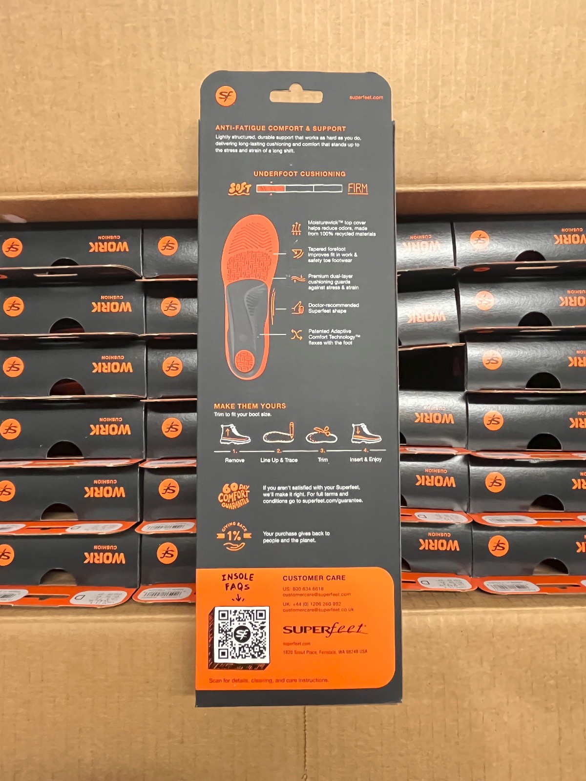 SUPERfeet WORK ORANGE Insoles INSERTS Various SIZES