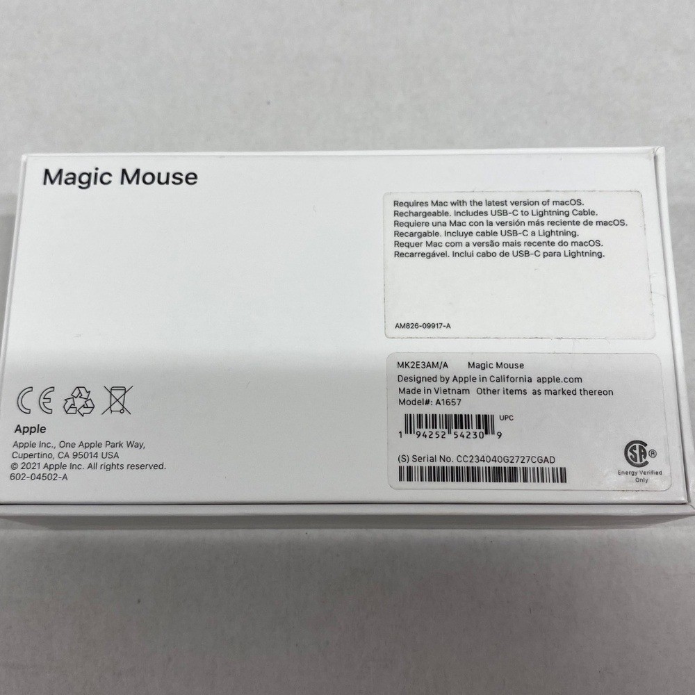 New Apple Magic Mouse Model A1657 - Box is Open.