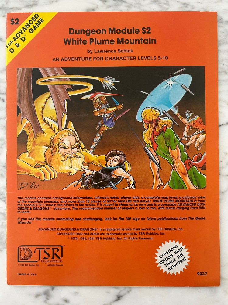 White Plume Mountain S2 S-2 AD&D D&D MODULE