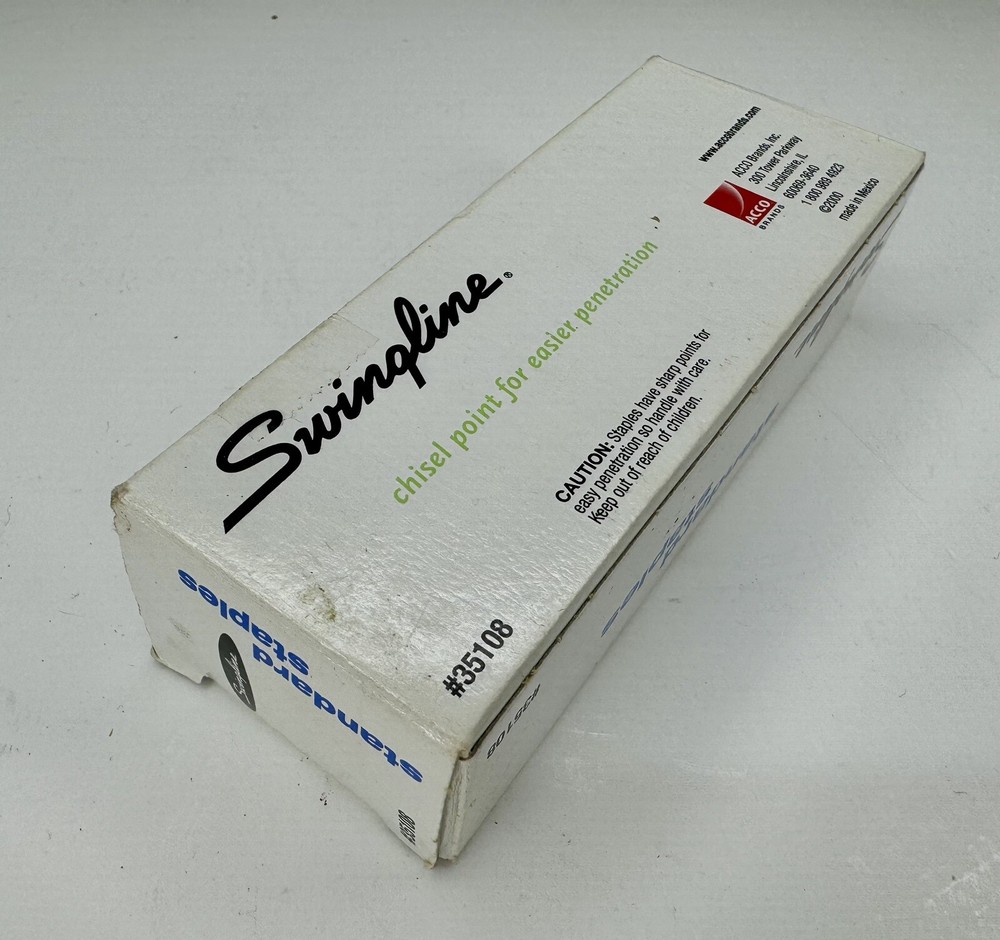 Swingline Standard Staples 1/4" Chisel Point 5000 Per Box #35108