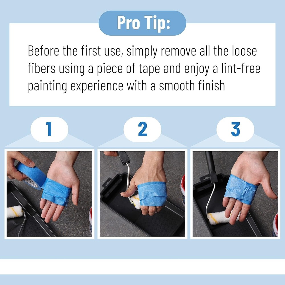 Versatile 18-Pack 4-Inch Roller Covers - Ideal for Smooth Paint Application