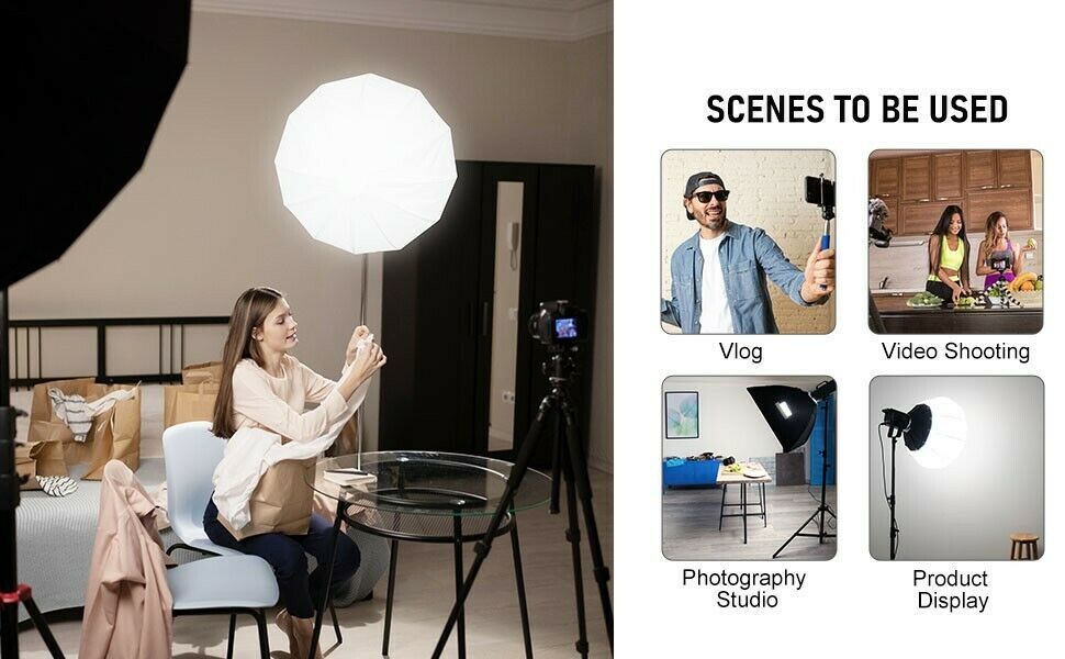 2Pcs Godox CS-85D 85cm Bowens Mount Collapsible Lantern Softbox For Studio Light