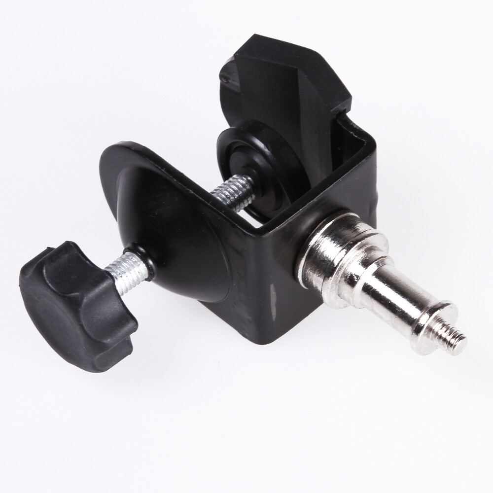 Heavy Duty Clamp U Clip Type Bracket Mount Studio Camera Flash Light Stand black