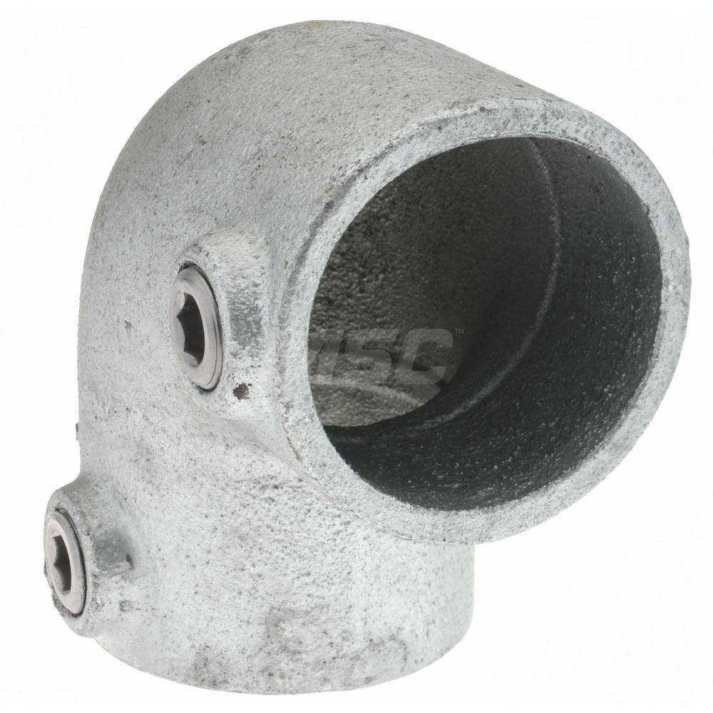 PRO-SAFE Galvanized Pipe Rail Fitting: 1-1/2" Pipe, 90� Elbow, 1 Piece