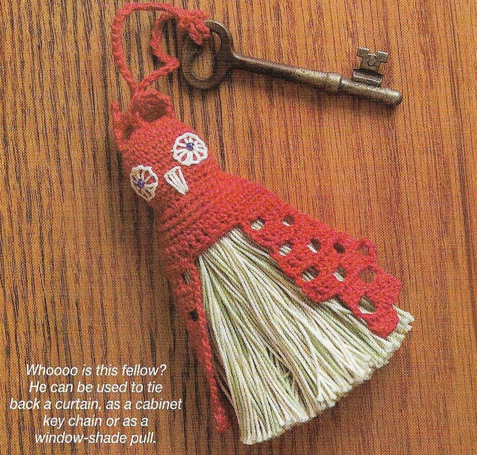OWL TASSEL HOME DECOR CROCHET PATTERN INSTRUCTIONS