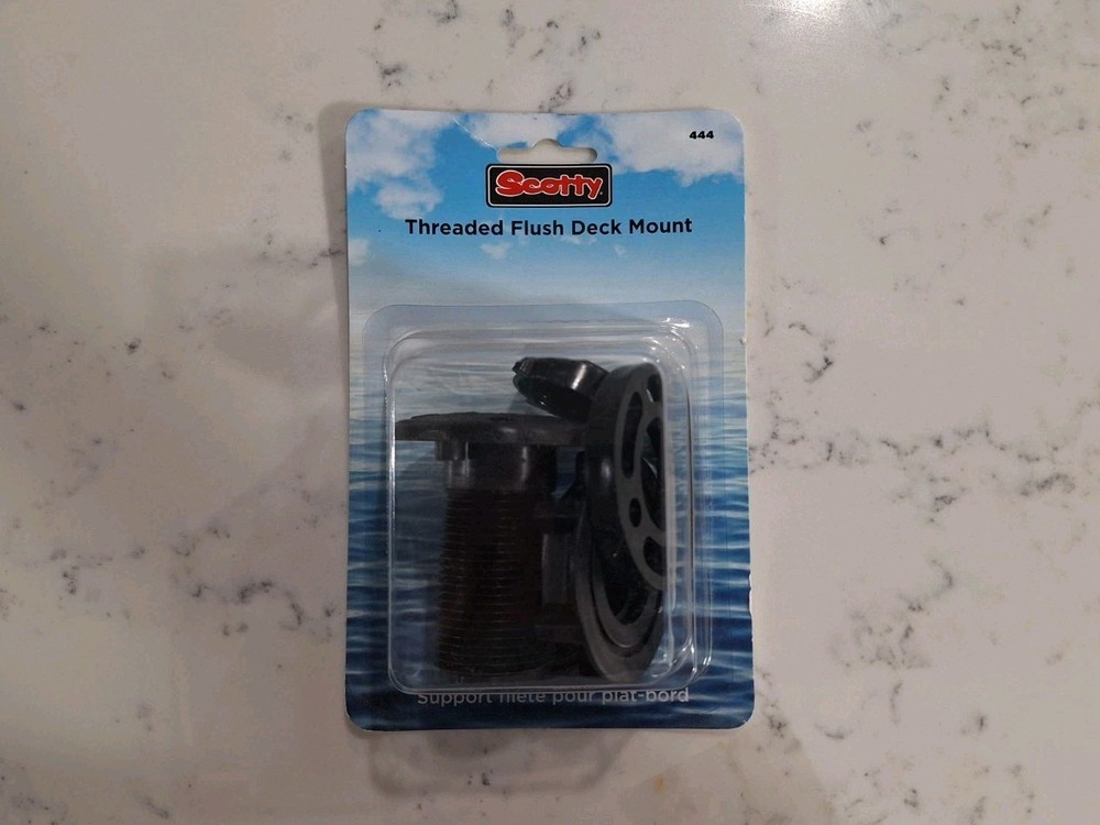 Scotty 444-BK Compact Threaded Round Deck Mount