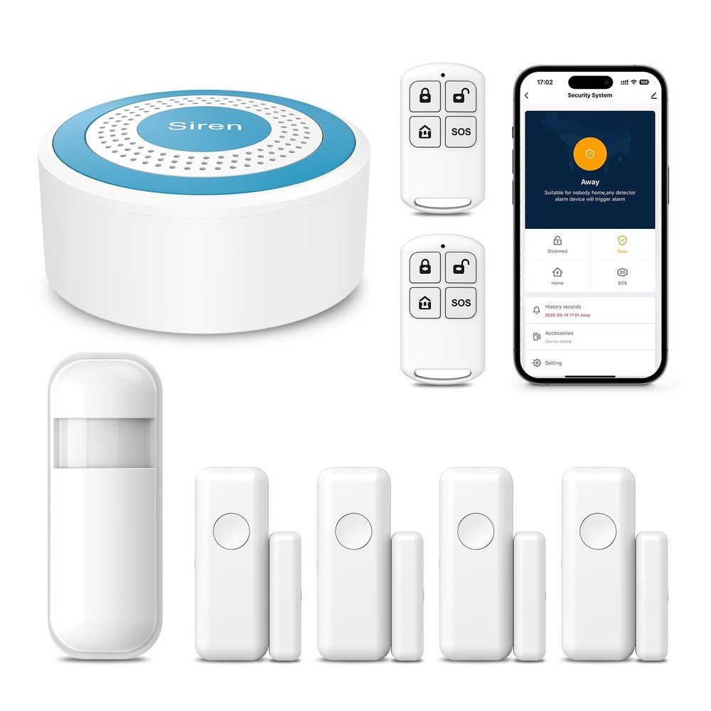 PGST Wireless Home Alarm System,Smart Security System with Tuya 8 PCS